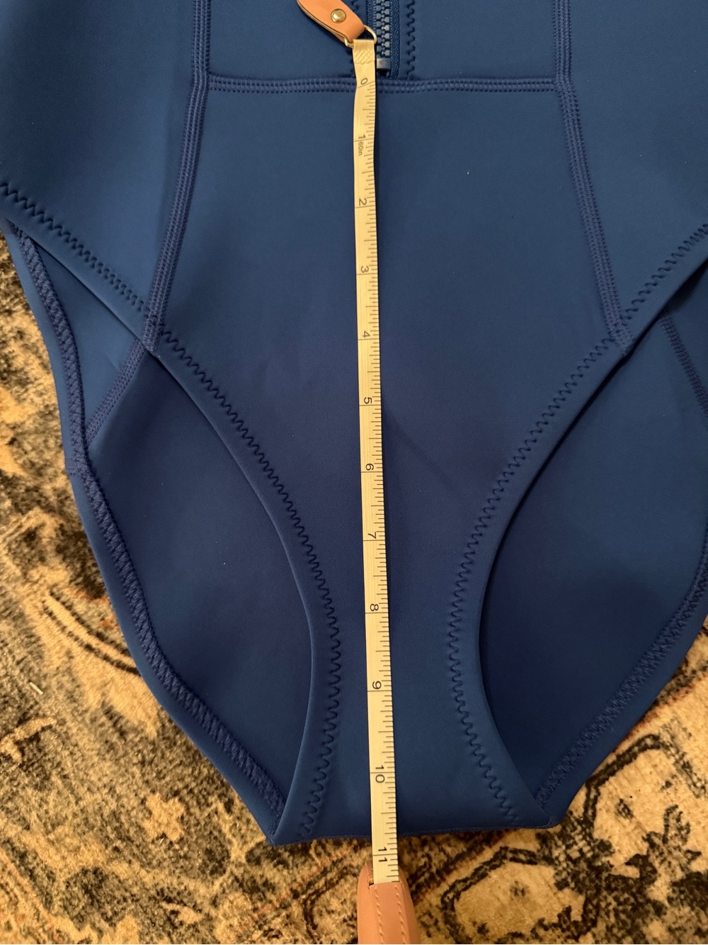 GIGI C| Royal Blue Long-Sleeve Zip Front One-Piece Swimsuit in Women’s Medium - Picture 12 of 14